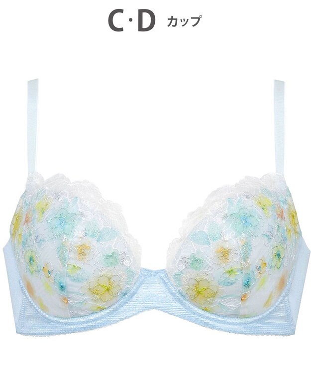 Wing ブラジャー 夏のブラストレスから解放 汗の不快感を軽減(カップ肌側・ワイヤーループ・バック) 背中すっきり 【ときはなつブラ】 KB2872 ウイング／ワコール サックス