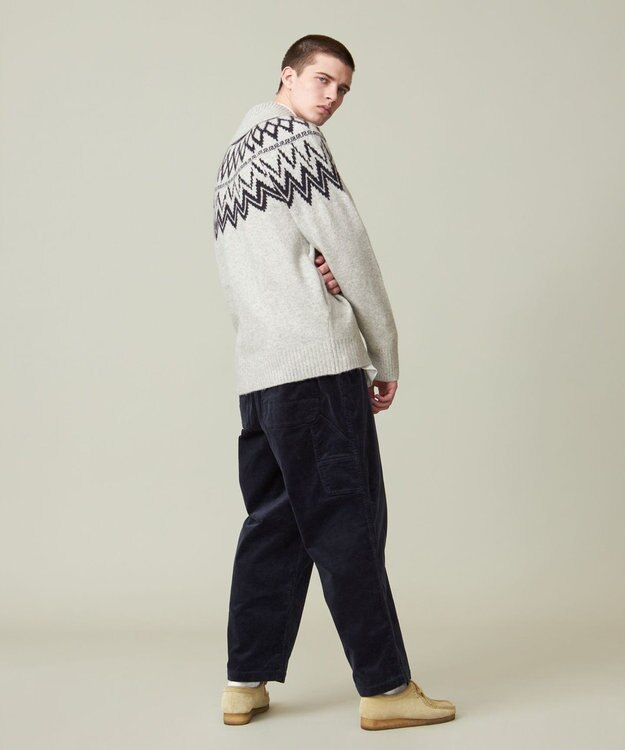 J.PRESS YORK STREET 【UNISEX】FOXMIX ノルディックカウチン ニットカーディガン ライトグレー系5