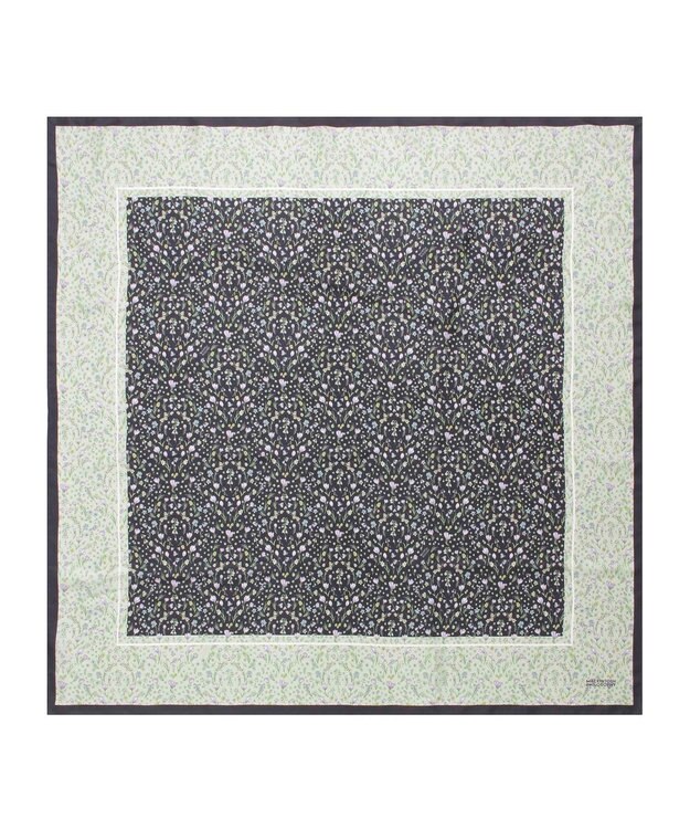 MOONBAT 【シルク100%】MACKINTOSH PHILOSOPHY(マッキントッシュ フィロソフィー）小花柄 シルクプリントスカーフ 日本製 68cm×68cm  UV対策 ベージュ