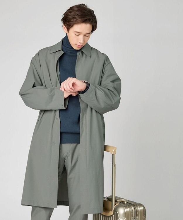 UNFILO MENS 【男女兼用】FINE MOVE ステンカラー コート [23年商品] オリーブ