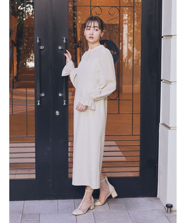 earth music&ecology シアードットドッキングワンピース Beige