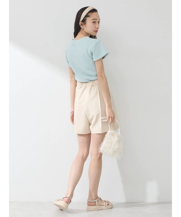 earth music&ecology カットツイルショートパンツ Light Beige