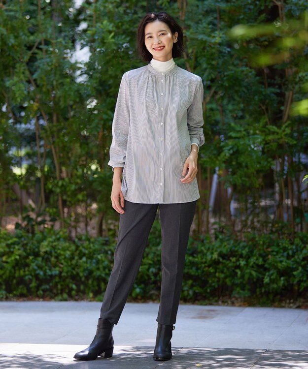 J.PRESS LADIES タートルジャージー カットソー ホワイト系