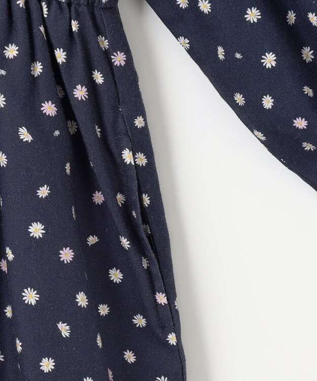 組曲 KIDS 【110-140cm】モノトーン花柄 ワンピース ネイビー系5