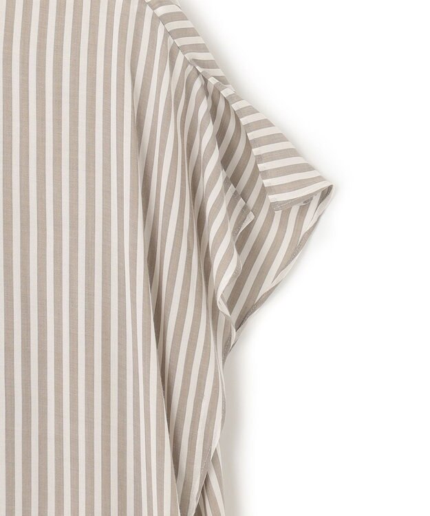 ICB 【洗える】 キュプラローンストライプ ワンピース オリーブストライプ系