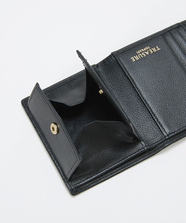 TOPKAPI 【TREASURE TOPKAPI】ソフトレザー ベルトデザイン 三つ折り財布　 ブラック