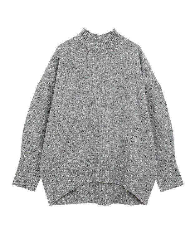 AMERICAN HOLIC モックネックコクーンニットプルオーバー Gray Mixture