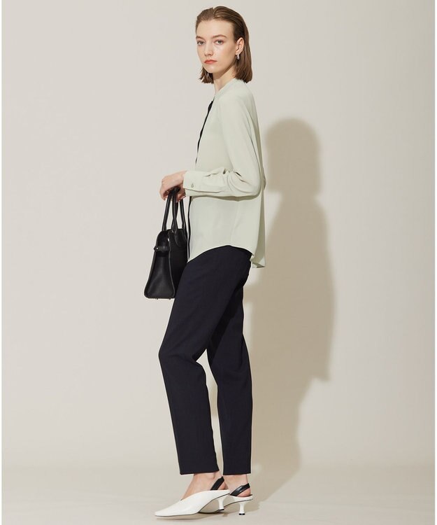 ICB L 【接触冷感・速乾・防シワ・洗える】 レーヨンライクトロ スティックパンツ ネイビー系