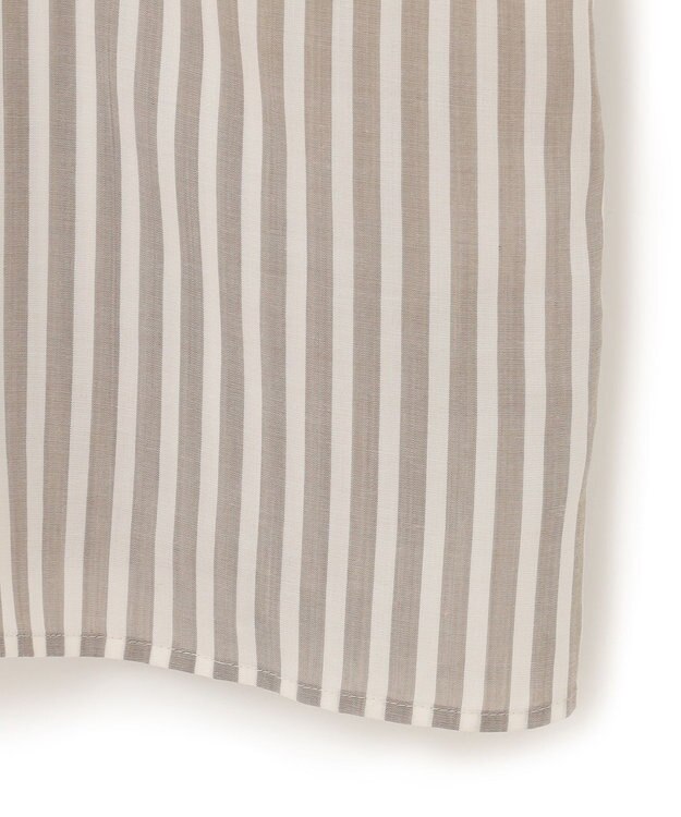 ICB 【洗える】 キュプラローンストライプ ワンピース オリーブストライプ系