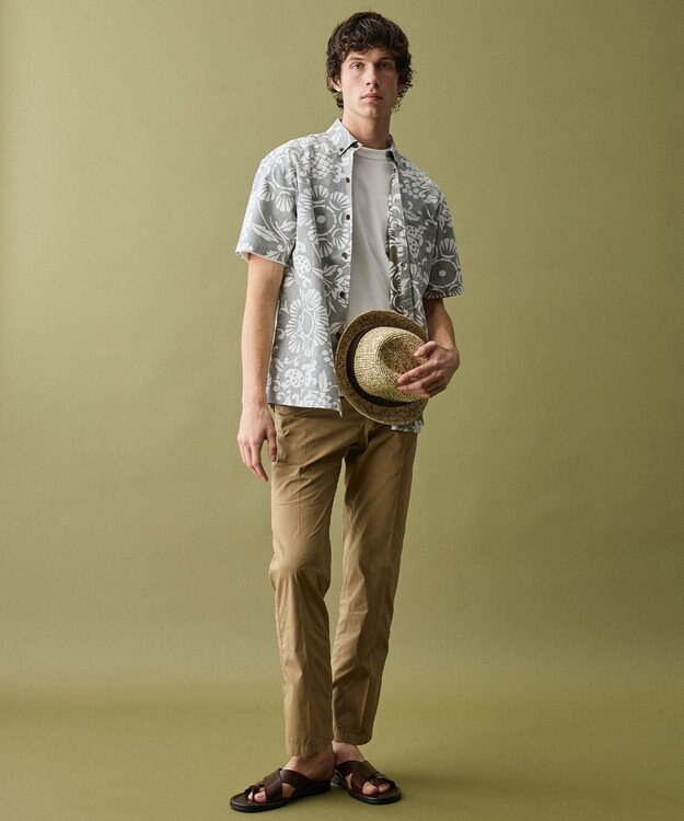 JOSEPH ABBOUD 【老舗アロハシャツブランドとコラボ・限定色あり】カハラアロハ シャツ ベージュ系7