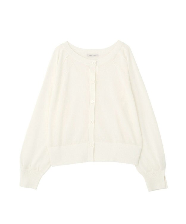 Green Parks 【しのばせカーデ】ポケッタブルＵＶカットニットカーディガン Off White