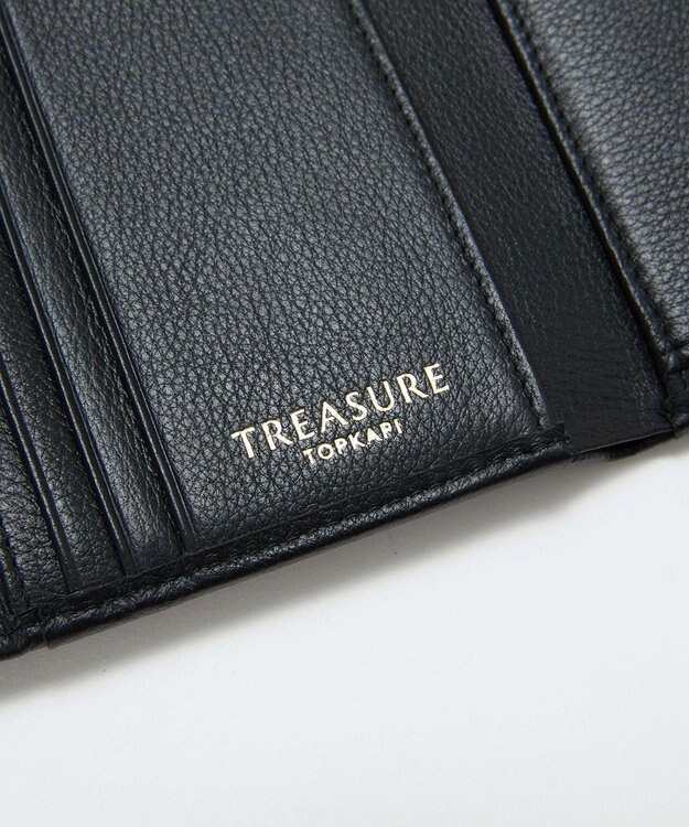 TOPKAPI 【TREASURE TOPKAPI】ソフトレザー ベルトデザイン 三つ折り財布　 ブラック