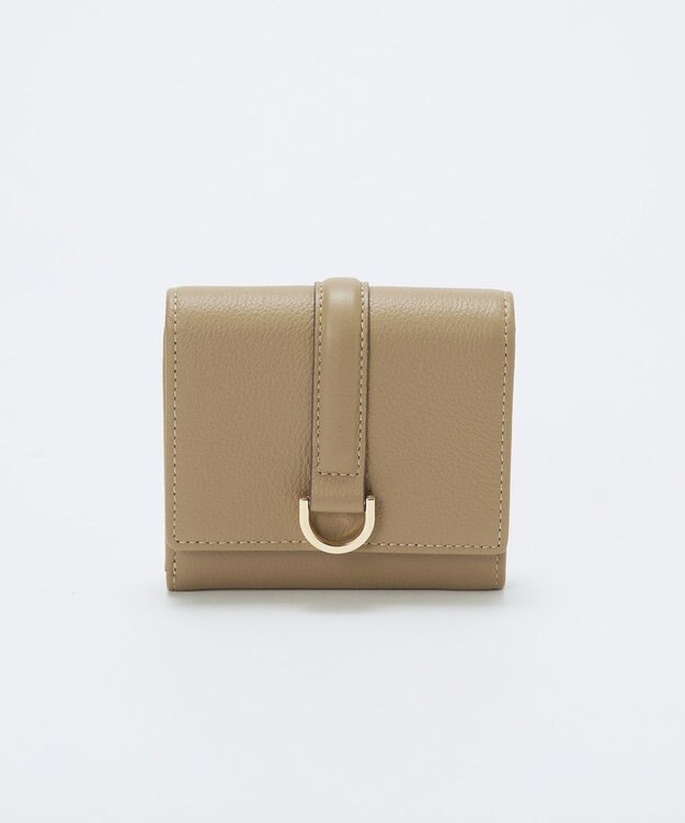 TOPKAPI 【TREASURE TOPKAPI】ソフトレザー ベルトデザイン 三つ折り財布　 グレージュ