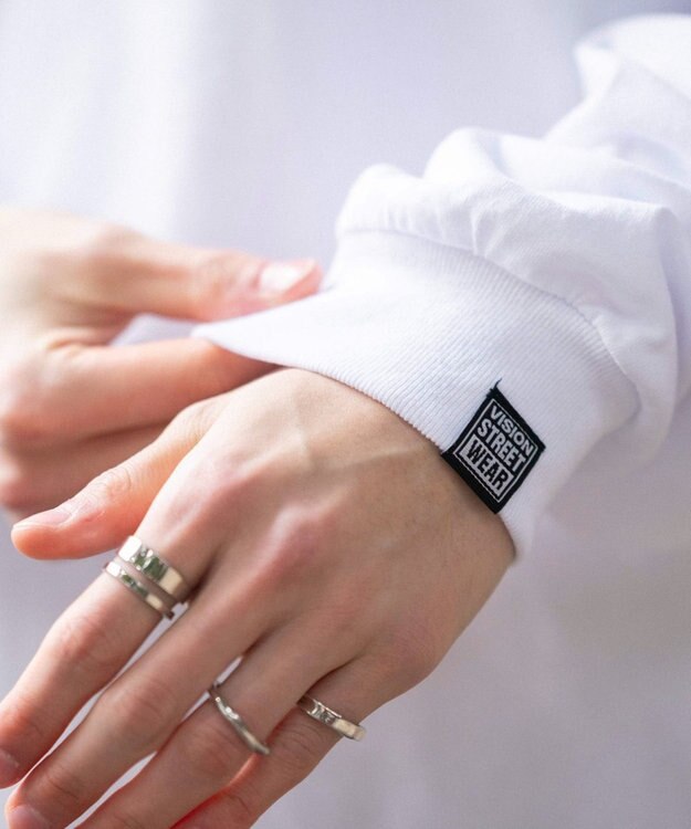 WEGO 【ユニセックス着用ITEM】別注VISIONゴーストスケーターグラフィックT（LS） ホワイト