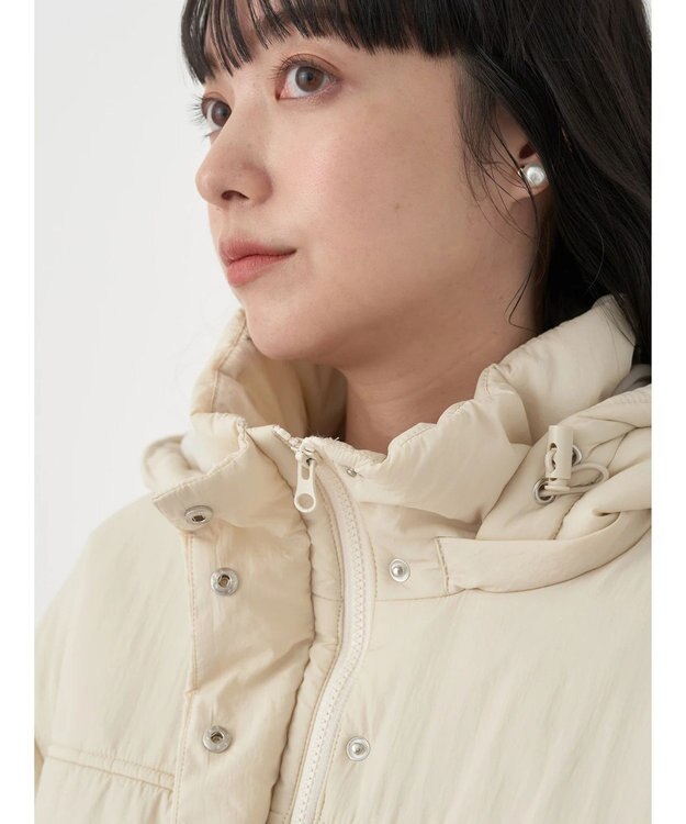 earth music&ecology ２ｗａｙ中綿モッズコート Ecru