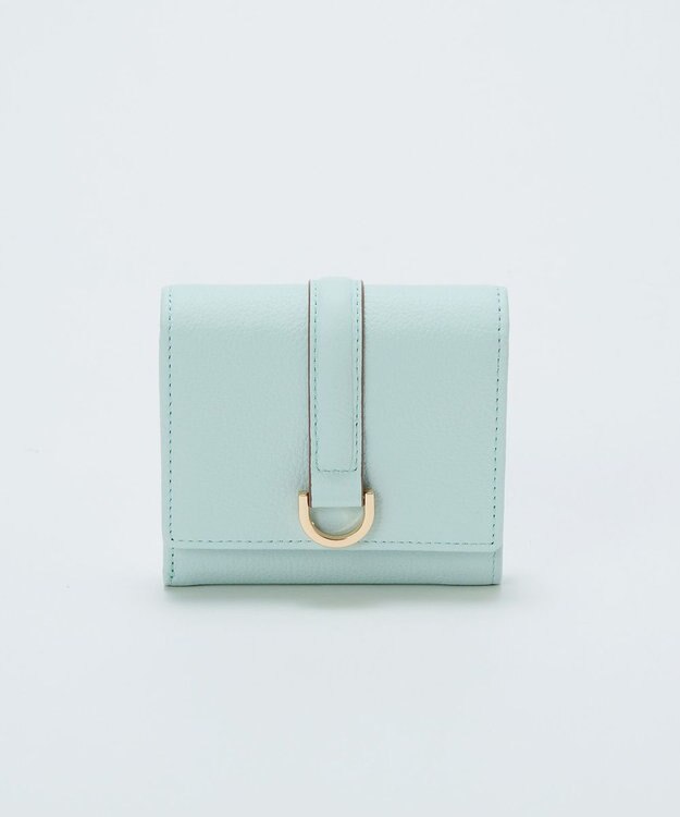 TOPKAPI 【TREASURE TOPKAPI】ソフトレザー ベルトデザイン 三つ折り財布　 ペールブルー