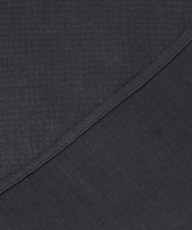 23区 L 【接触冷感/洗える】シアーフィルム ブラウス ブラック系