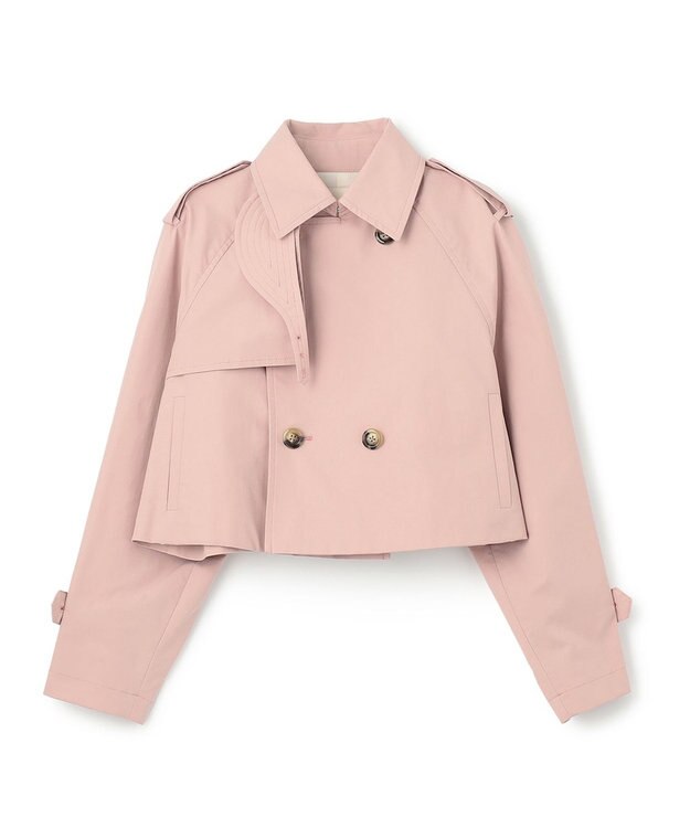 NAVE 【Nave・撥水加工】ショートトレンチ ジャケット ピンク系
