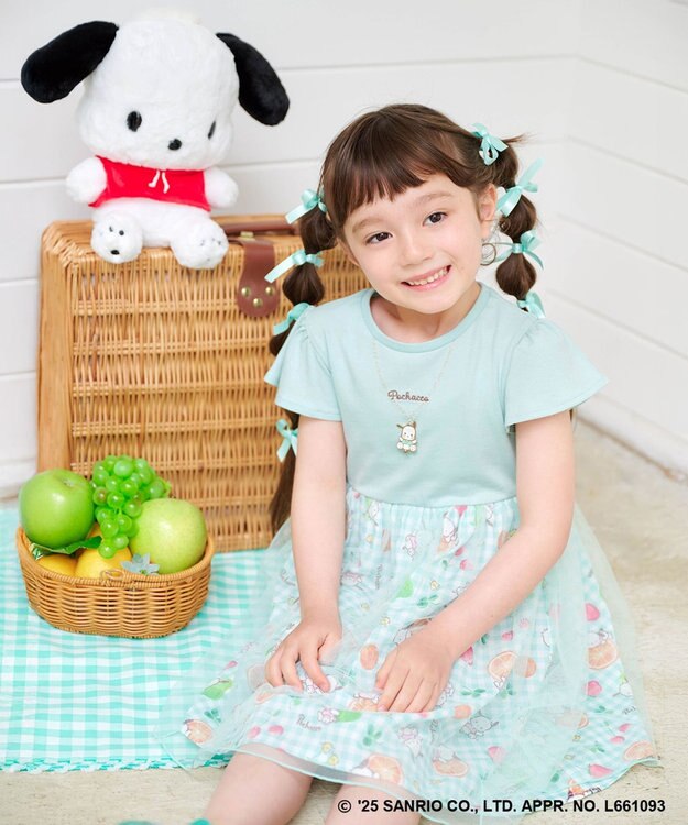 ANY KIDS 【any FAM ×サンリオキャラクターズ】ネックレス風 ワンピース ポチャッコ×ミント