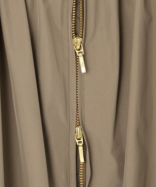 23区 L 【撥水加工】ソフトメモリータフタ ミドル丈 ブルゾン ライトカーキ系