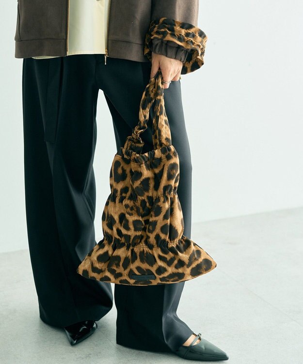 YECCA VECCA 【CONTROL FREAK】ギャザー2WAYバッグ Leopard