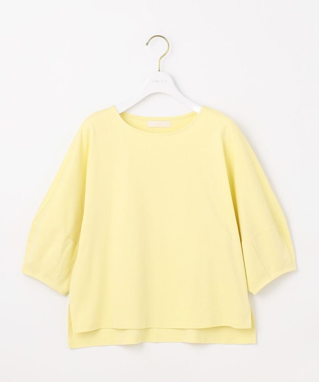 ANY SIS S 【撥水・汗ジミ防止・UVケア・洗える】スーピマスムース クロップド Tシャツ イエロー