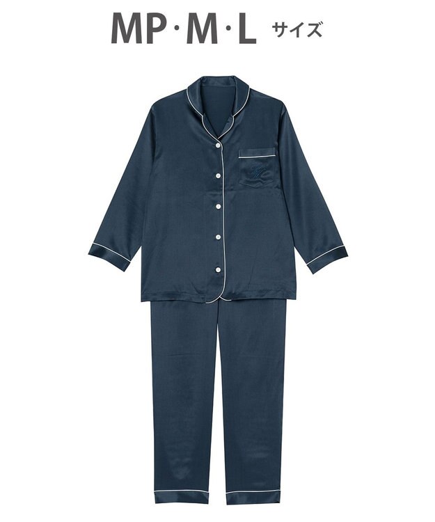 ワコール／睡眠科学 パジャマ シルク100% 長袖 長ズボン ここちよく眠れる 吸放湿性 レディース YDX542 睡眠科学／ワコール コン