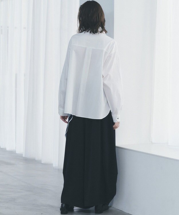 YECCA VECCA スカーフデザインアシメシャツ White