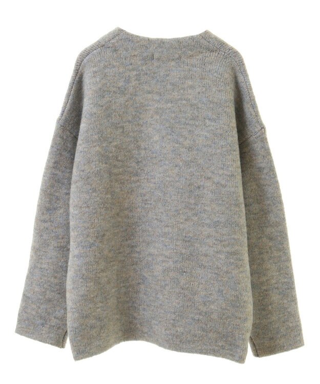 AMERICAN HOLIC ブークレＷフェイスＶネックニットカーディガン Sax