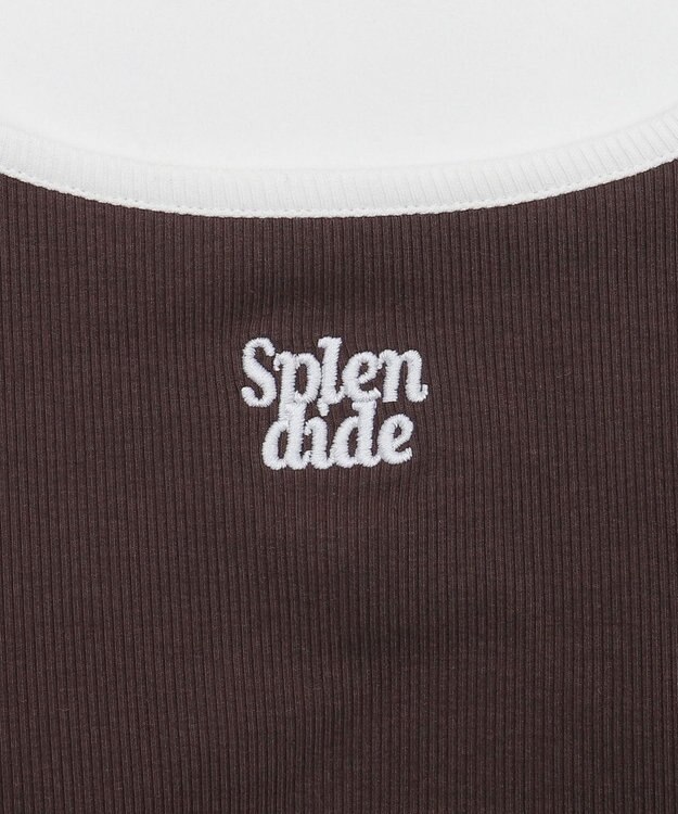 WEGO 【カップ付きインナー】ワンポイント刺繍キャミ ブラウン