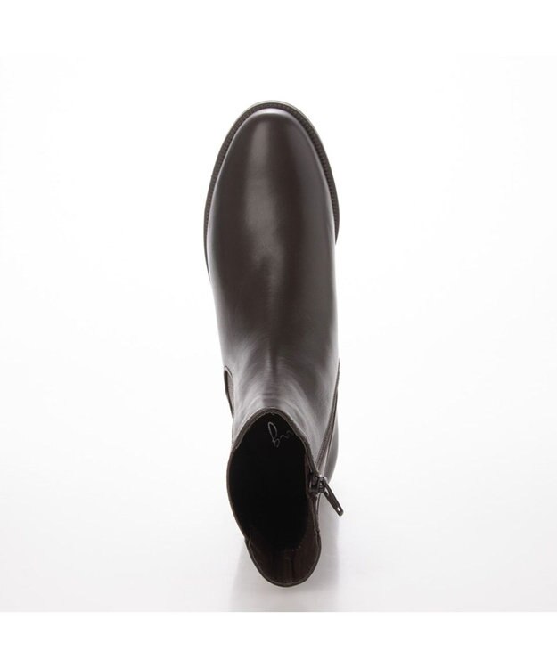 ing <ing>フラットサイドゴアブーツ ダークブラウン
