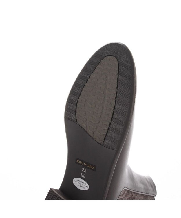 ing <ing>フラットサイドゴアブーツ ダークブラウン