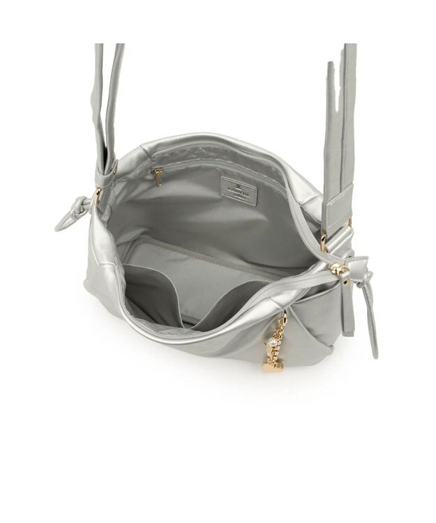 LANVIN en Bleu スフレ ショルダーバッグ シルバー