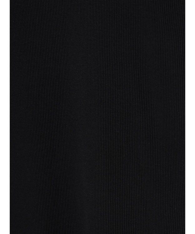 CRAFT STANDARD BOUTIQUE フリルテープリブカットプルオーバー Black