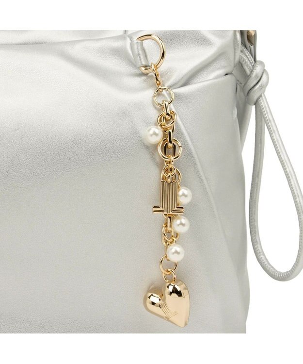 LANVIN en Bleu スフレ ショルダーバッグ シルバー