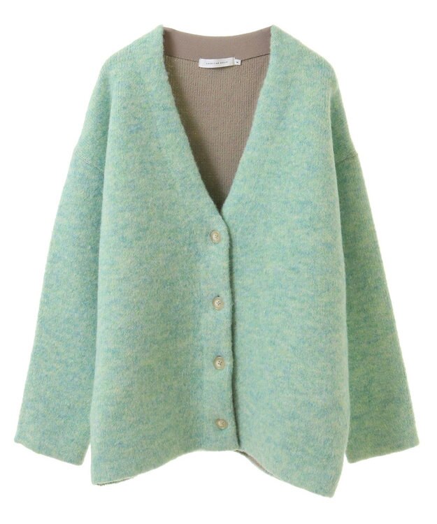 AMERICAN HOLIC ブークレＷフェイスＶネックニットカーディガン Light Green