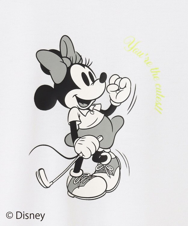 23区GOLF 【ディズニーコレクション】【WOMEN】〈ミニーマウス〉半そでポロシャツ ホワイト系