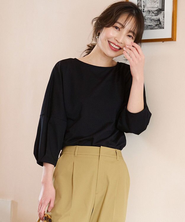 ANY SIS 【接触冷感・UVカット】サカリバドルマンスリーブ プルオーバー ネイビー