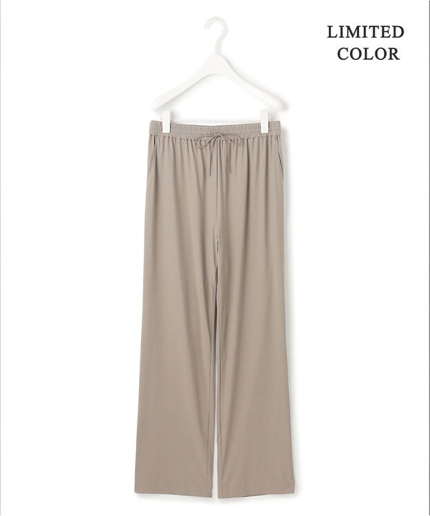 ICB 【WEB限定カラーあり・UVカット・接触冷感・速乾】マットスキューバ セミワイドパンツ クリームブラウン系［WEB限定］