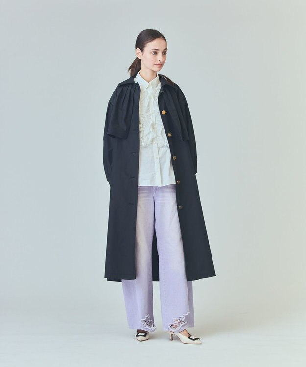 GRACE CONTINENTAL タッサードレスコート ブラック