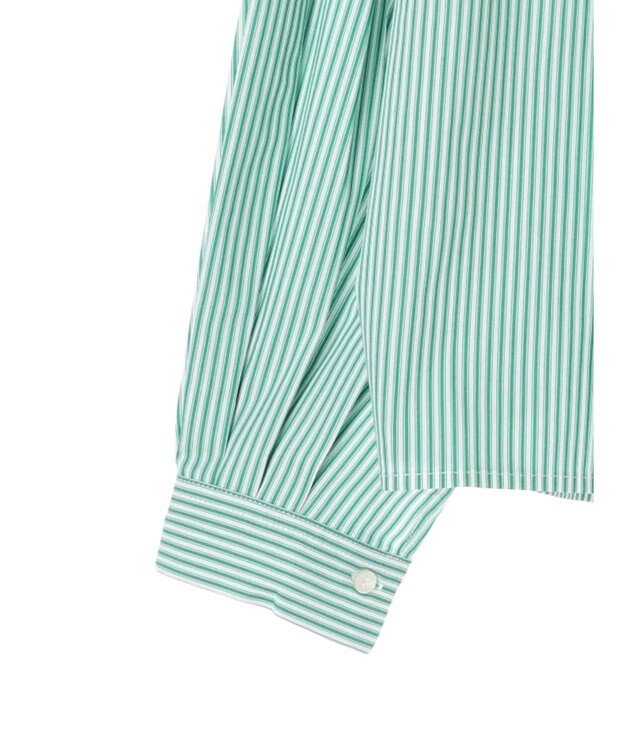 AMERICAN HOLIC イージーケア切替タックワイドシャツ Stripe Green