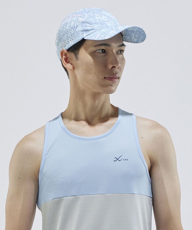 CW-X 【UNISEX】 CW-X キャップ メッシュパーツつき(つば内側) メッシュ切替あり(頭頂部) ユニセックス HYR430 /ワコール サックス