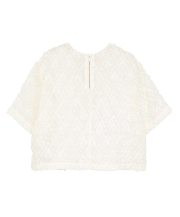 AMERICAN HOLIC フリンジジャガードブラウス Ivory