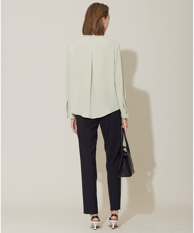 ICB L 【接触冷感・速乾・防シワ・洗える】 レーヨンライクトロ スティックパンツ ネイビー系