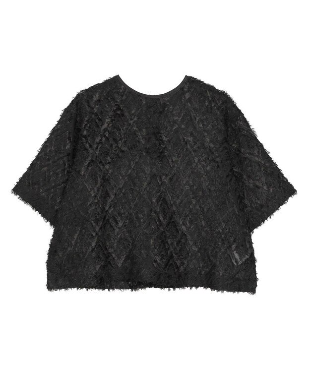 AMERICAN HOLIC フリンジジャガードブラウス Black
