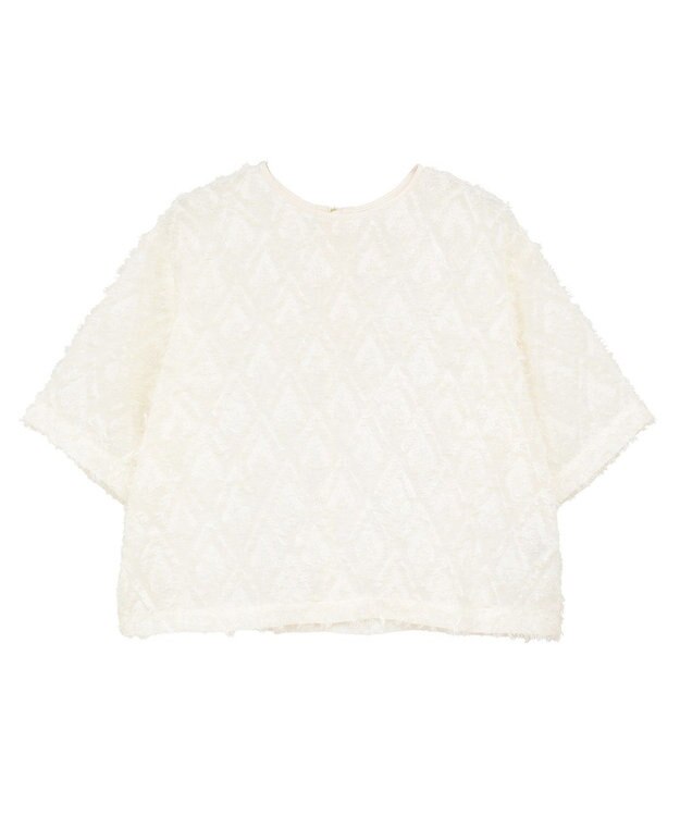 AMERICAN HOLIC フリンジジャガードブラウス Ivory