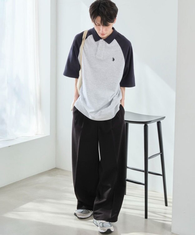 WEGO 【ユニセックス着用ITEM/MLサイズ展開】別注USPOLO　ヘビーウェイトポロT グレーその他