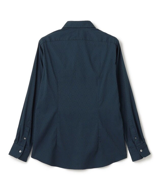 JOSEPH HOMME オーナメントジャガードストレッチ　レギュラーカラーシャツ ピーコックグリーン系