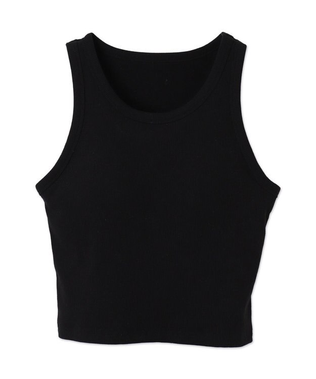 WEGO 【カップ付きインナー/SMサイズ展開】なちゅ盛れカップインアメスリタンク ブラック