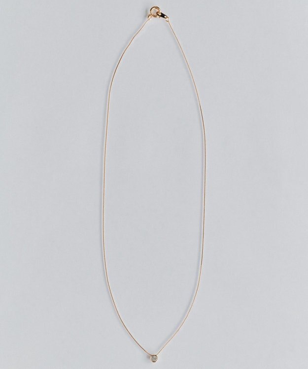 Phoebe 【金属アレルギー対応】シャインベゼルセッティングネックレス　シャンパンゴールド シャンパンゴールド